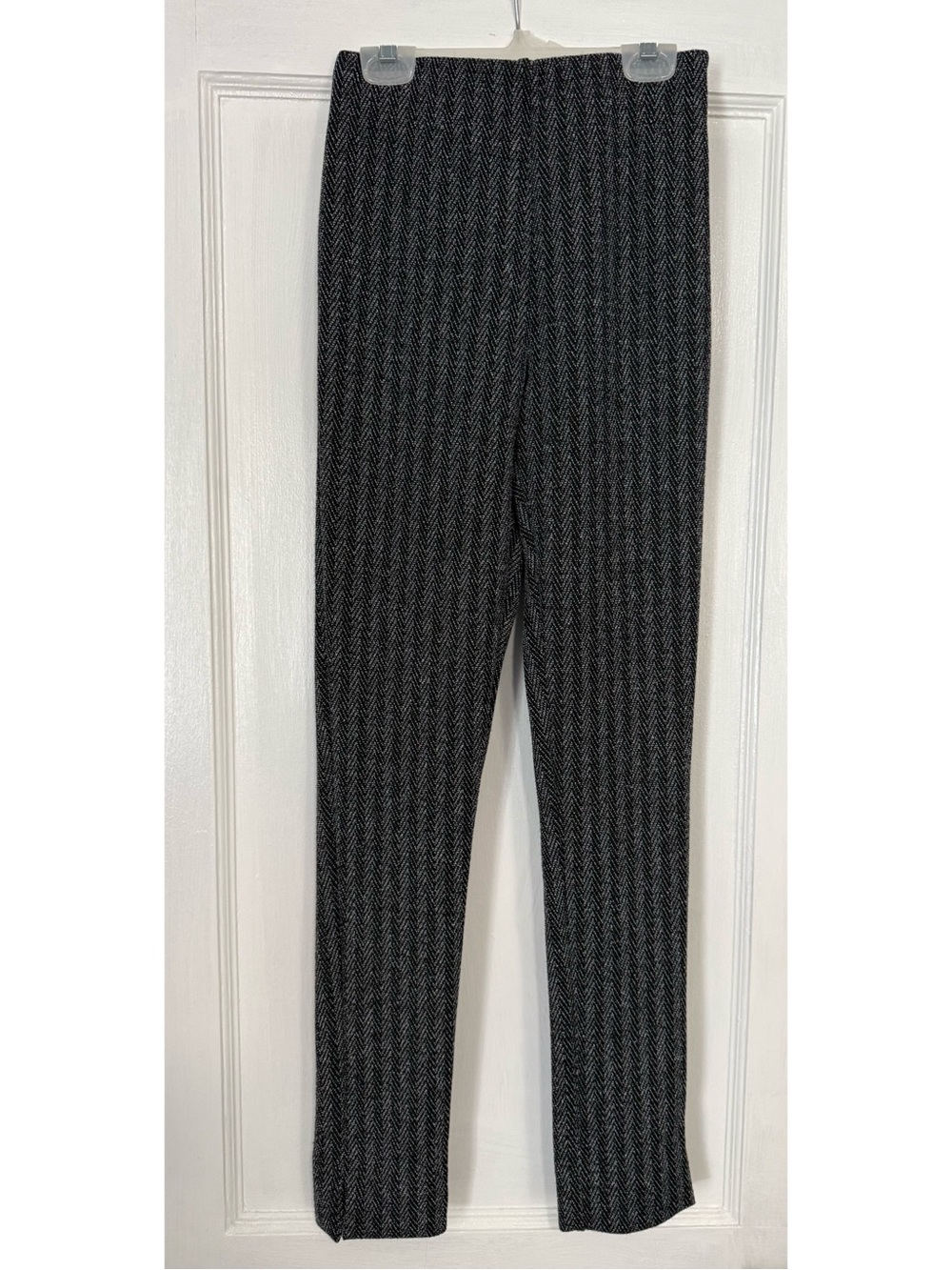 Black Chevron Knit Pants